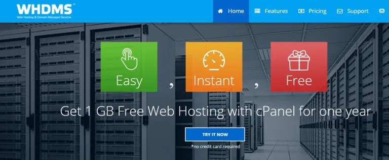 Get  Free Web Hosting For 1 Year From WHDMS.com