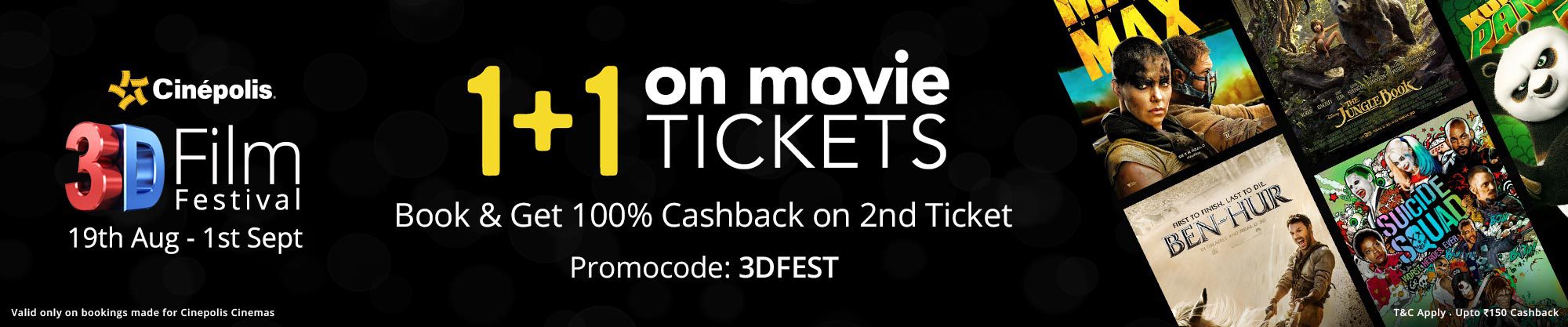 Paytm 3d Film Festival : Get 100% cashback on 2nd ticket upto Rs. 150 On 3D Movies 1 3dfest