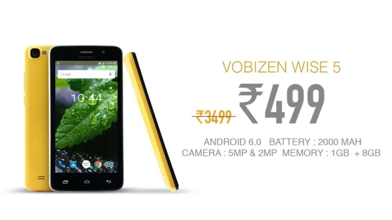 [it’s fake] Vobizen Wise 5  3G Android Smart Phone At Just Rs. 499 Only