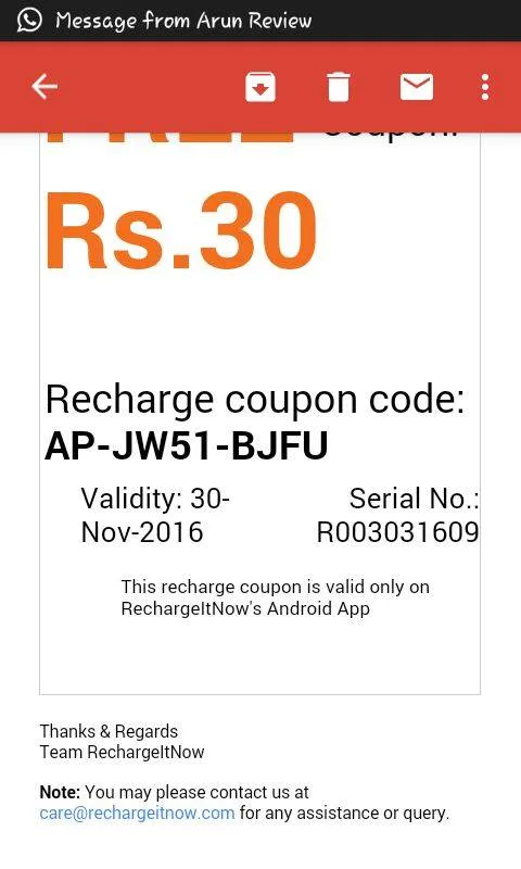 {Proof} Rechargeitnow : Get Free Rs. 30 Voucher On Signup