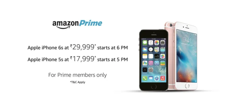 Apple iPhone 6s / 5s 16GB At Rs 29999 & 17999.+ (Additional 15% on APP / 10% cashback for HDFC cards) (Starts 5PM / 6PM)