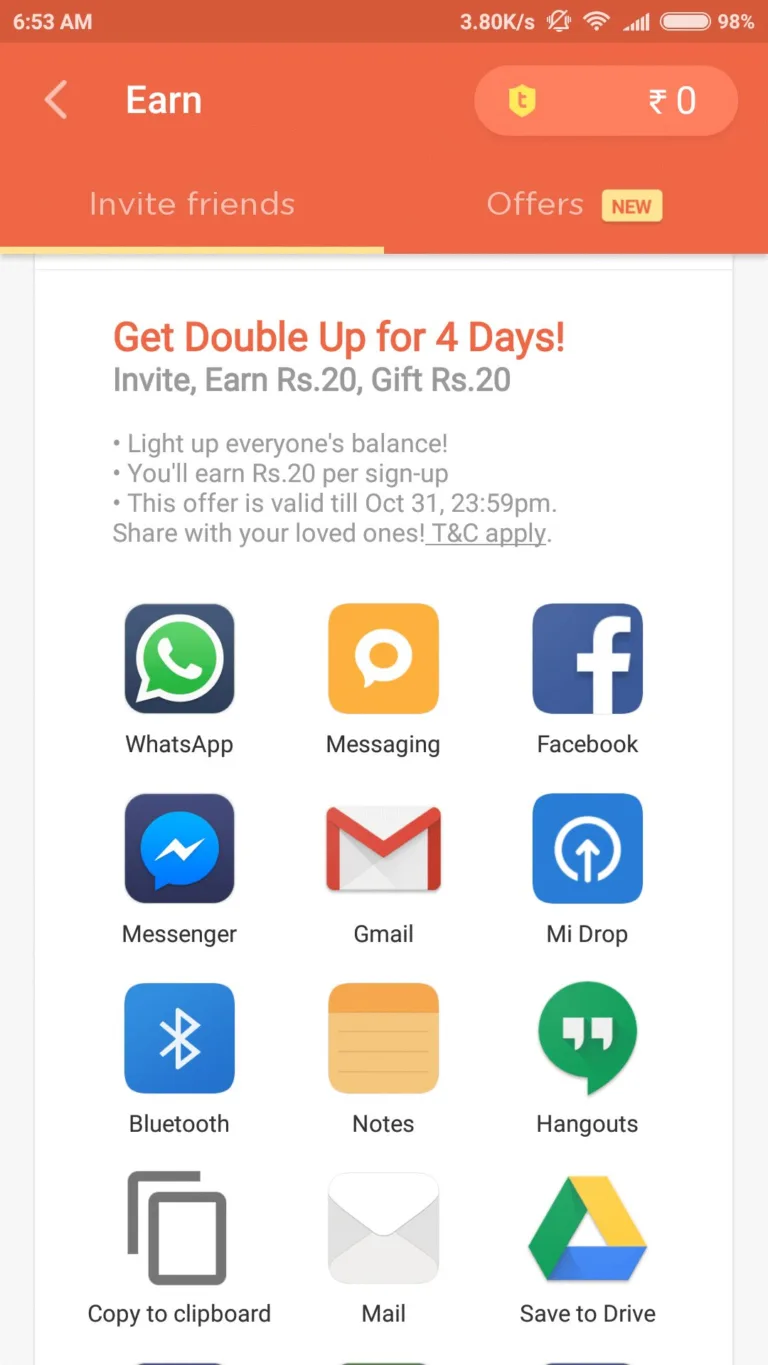 Diwali Loot  : Get Rs. 30 On Signup + Rs. 20 Per Refer From True Balance app