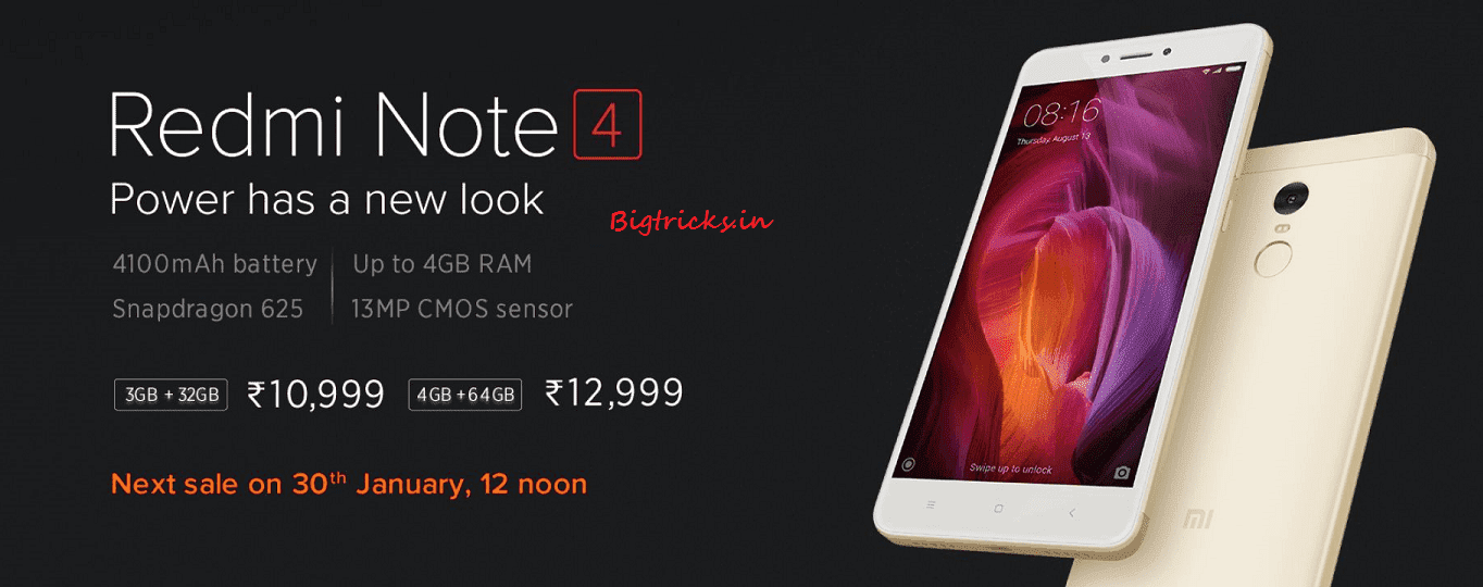 RedmiNote4_Flipkart_Next_sale_30Jan-1