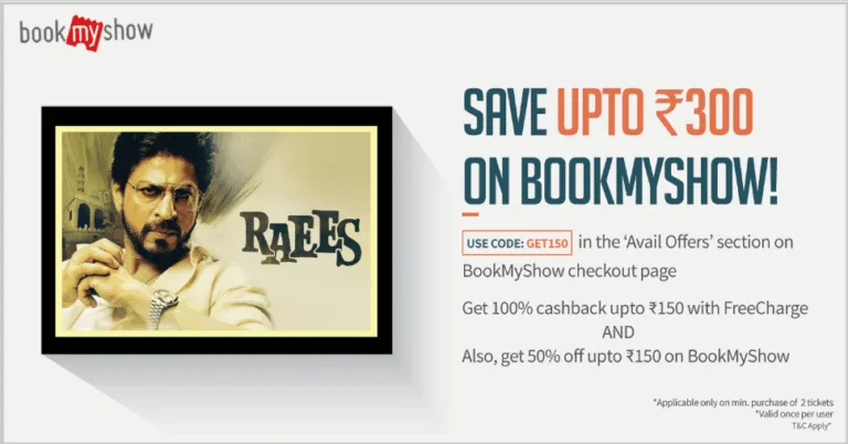 (still live ) Bookmyshow Loot : Get Two Free Movie Tickets Worth Rs.300