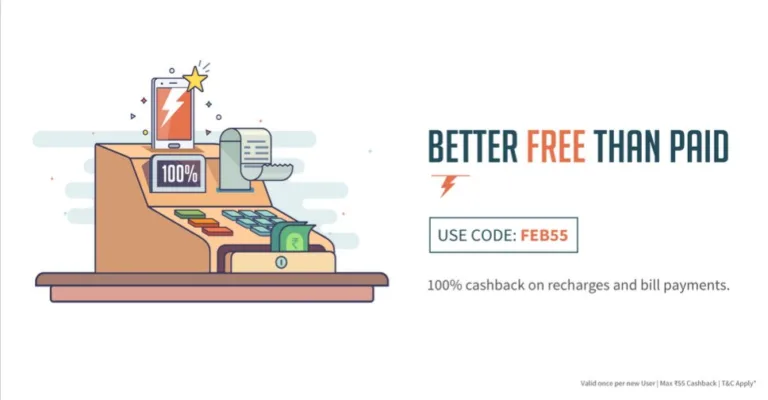 Freecharge Coupons : 100% Cashback On Your First Transaction February 2017