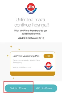 Jio Prime Activation