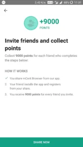 Mcent Browser Loot :50% off on Recharges + Refer Friends And Earn Rs.25 Free Recharge for each 2 Mcent Browser