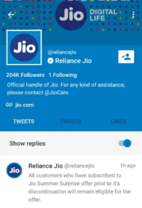 (Big news) Jio Withdraws Summer Surprise Offer - No More Free Data for Next 3 Months 2 Jio Summer Surprise
