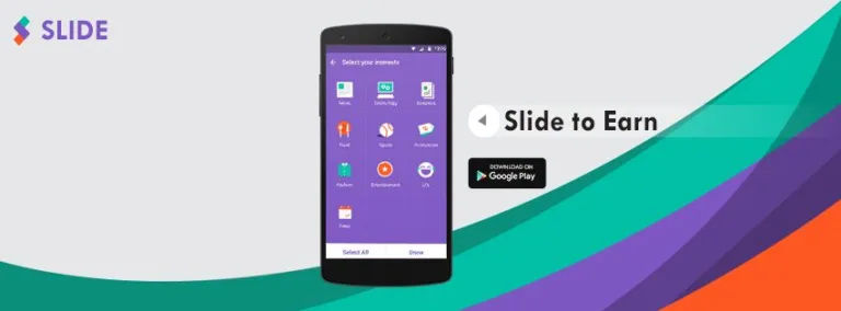 Slide App- Get Rs.15 Paytm/Mobikwik/Freecharge Cash On Refer+ Rs.5 On Signup