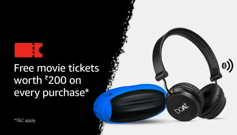 boAt Brand Day Offer- Free Rs. 200 Movie Voucher On Purchase Of boAt Products