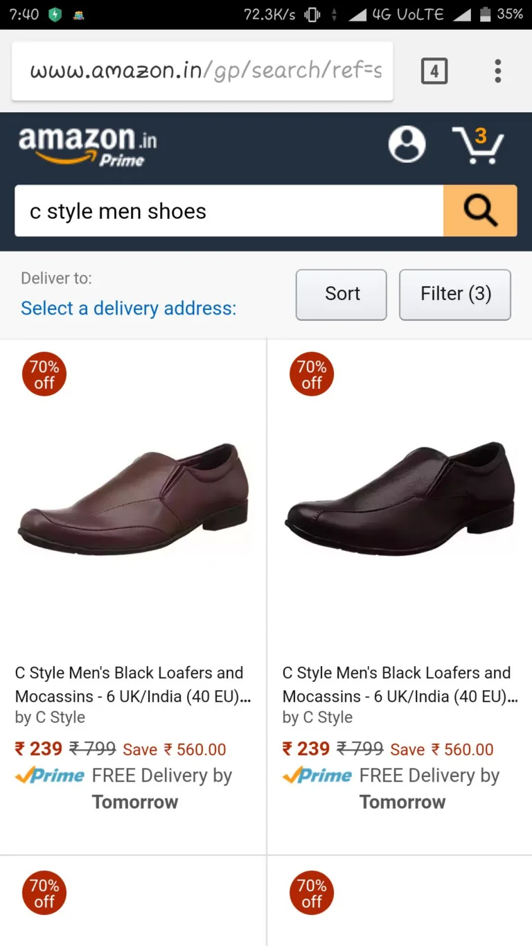 70% Discount on Men’s Loafers and Mocassins starting Rs 239