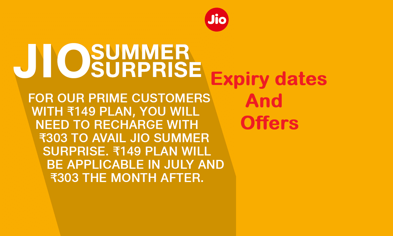 Jio Summer Surprise Offer Is Expiring Soon ,Here is Some Useful Information for You 1 Jio Expiring