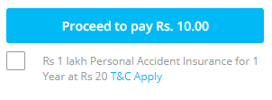 Personal Accident Insurance At Rs.20 For 1 Year From Paytm 2 Paytm