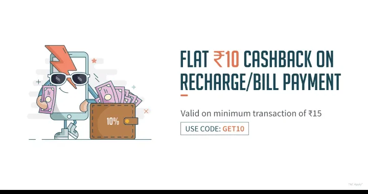 Freecharge – Rs.5 Cashback on Recharge of Rs.5 or More