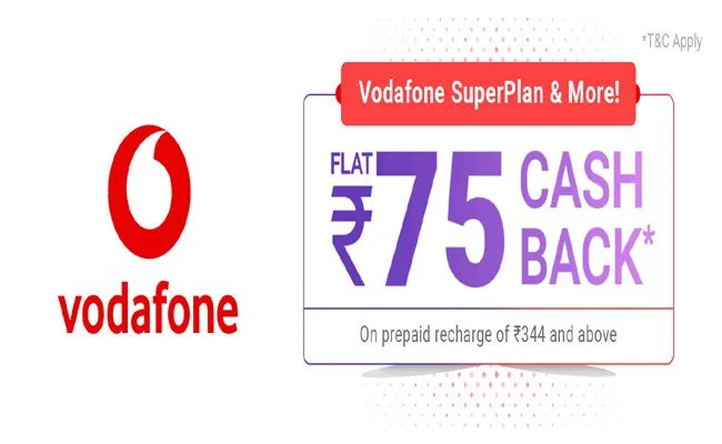 PhonePe Vodafone Offer – Rs.75 Cashback on Vodafone Prepaid Recharge