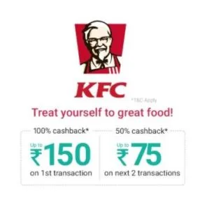 Phonepe KFC Loot: Get 100% cashback from KFC upto Rs.150