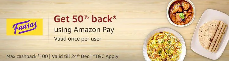 Faasos Offer: Get 50% Cashback on Payment with Amazon Pay