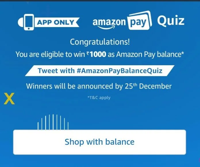 [7 Dec Answers] Amazon Pay Quiz- Answer  Win Rs 1000 Pay Balance