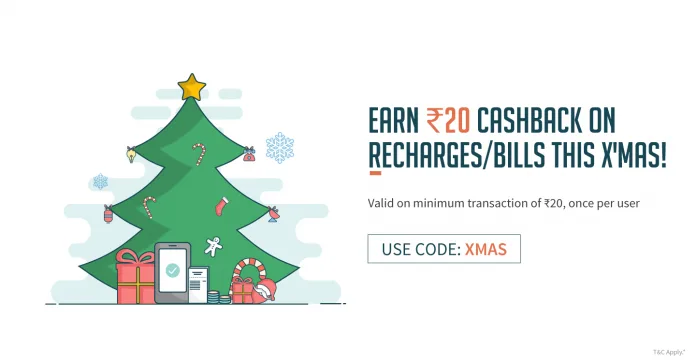 Freecharge XMAS Offer:Get Rs.15/20/50 Recharge For Free[All Specific Users]