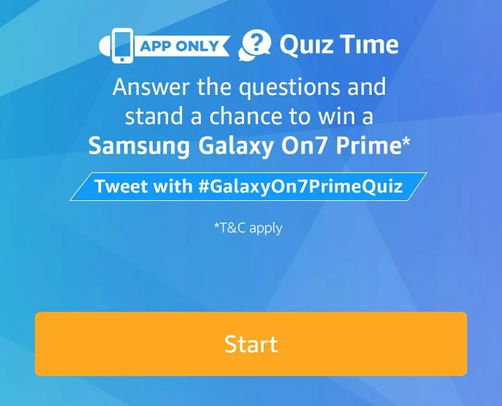 [Today] Amazon Samsung galaxy On7 Prime Quiz Answers
