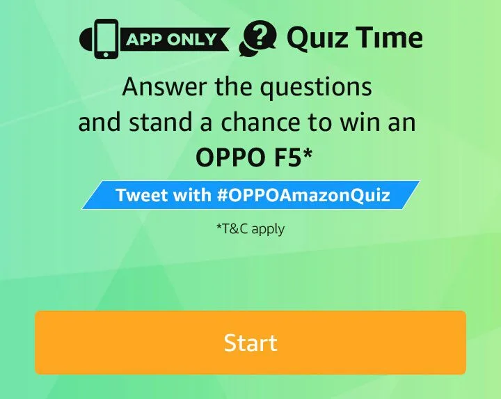 [26 January] Amazon Oppo F5 Quiz Answers