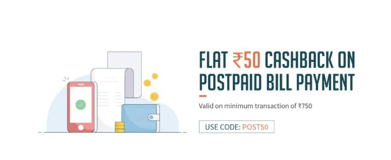 Freecharge – Get Rs 50 Cashback on Bill Payments Of Rs 750 or Above