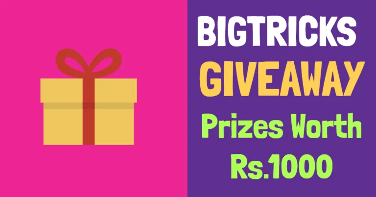 (Register Now) Bigtricks Giveaway – Register &  Win Paytm Cash upto Rs.50