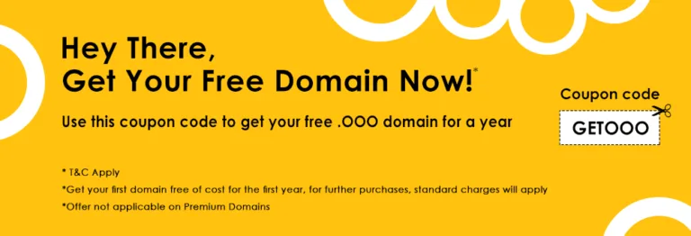 Get a Free .ooo Domain  For One Year