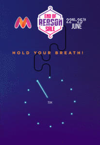 (22-25 June)Myntra End of Reason Sale : Rs.50 on Signup+Get upto 80% Off + 10% Instant Discount 1 Myntra End Of Reason