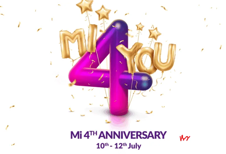 MI 4th Anniversary Sale : Get MI Smartphones & TV at Just Rs.4 + More Offers
