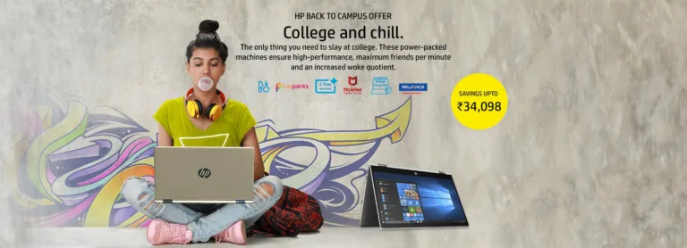 HP Back to Campus Offer – Buy New HP Laptop & Get Offers Worth Rs.34098