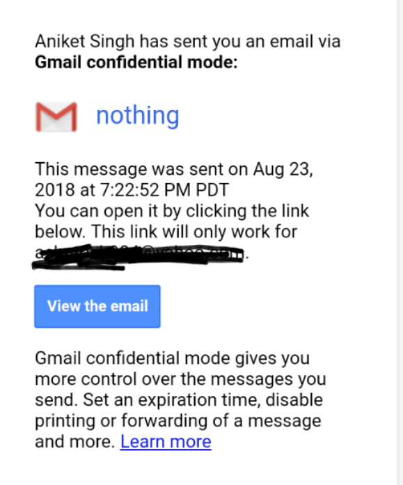 Gmail Confidential Mode :- Send and Receive Emails Privately 4 gmail confidential mode