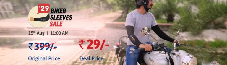 [Live]Droom Biker Sleeves Sale- Register & Sleeves In Just Rs.9
