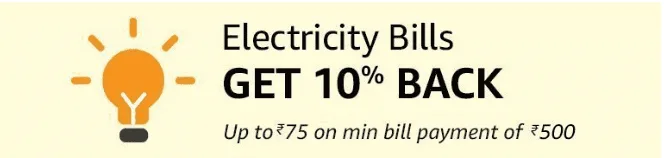 Amazon Offer – Get 10% Cashback On Electricity Bill Payment