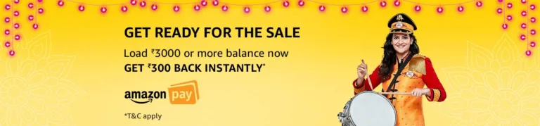 Amazon Pay Offer: Load Rs.3000 Get Rs.300 Cashback