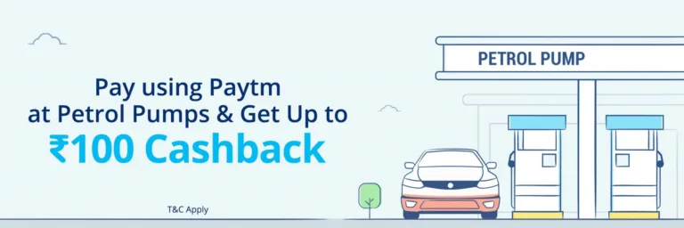 Paytm Petrol Offer – Get Upto Rs. 100 Cashback on Paying at Petrol Pumps