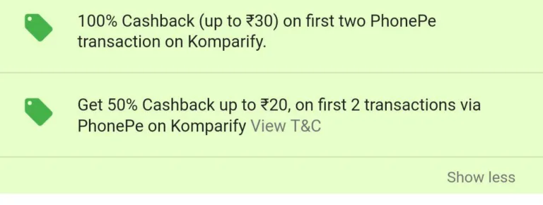 Komparify Offer – Trick To get Rs.50 Amazon Voucher for free