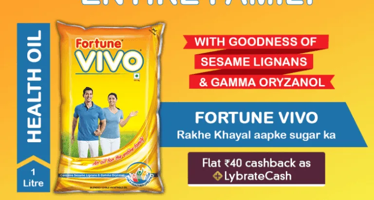 Lybrate Fortune Vivo Oil 1L Pouch Worth Rs.150 Free