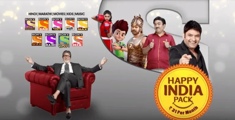 Sony Happy India Pack – Channel List & How to Activate For Rs.31