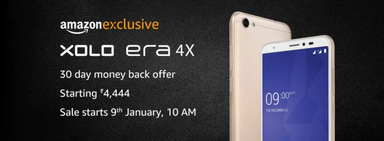 [Sale at 10AM]Xolo Era 4X with 5.45-inch 18:9 display and face unlock launched at Rs 4,444