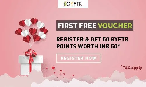 Gyftr – Signup & Get Rs.50 Credits & use them to Buy Flipkart or amazon Vouchers