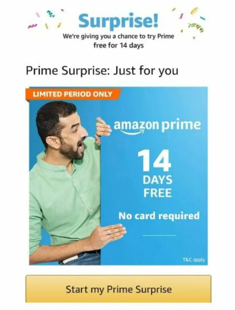 Amazon Prime Trick – Amazon Prime Free For 30 Days [All Users]