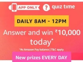 Amazon Quiz Time Answers Today 1st Feburary – Win Rs.10000 22 amazon quiz