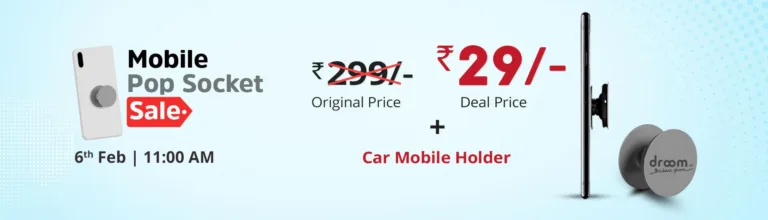 [Live@11] Droom Mobile Pop Socket Sale – Get Car mobile holder at just Rs.29