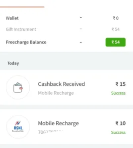 freecharge rs.1 deals