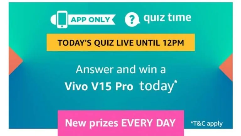 Amazon Quiz 17th March 2019 Answers – Answer & Win Vivo V15 Pro