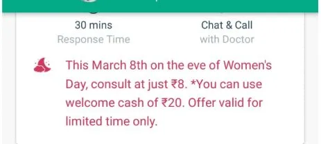 DocsApp Women’s Day Offer – Get Doctor Consultation at Just Rs.8