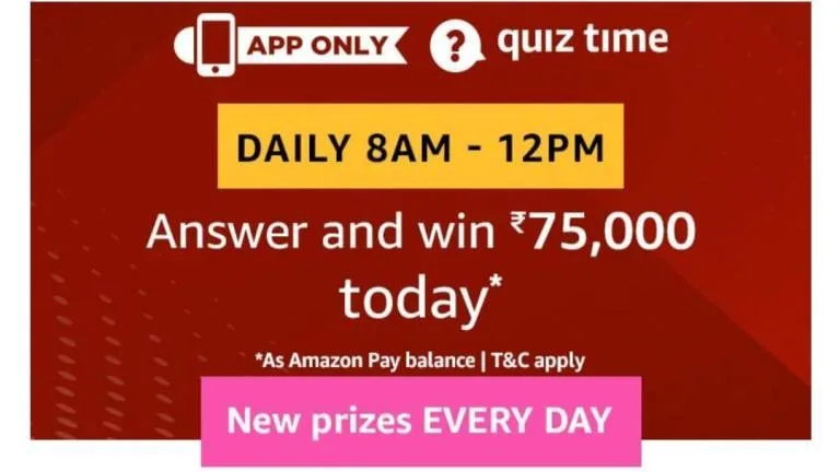 Amazon 19th September Quiz Answers – Answer & Win Rs.50000