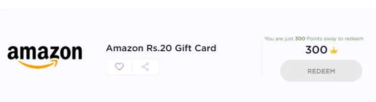 TImespoints Loot – Get Rs.20 Amazon Gift Card for Free