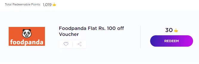 TimesPoints Loot – Get Flat Rs.100 Off on Foodpanda Voucher For Free